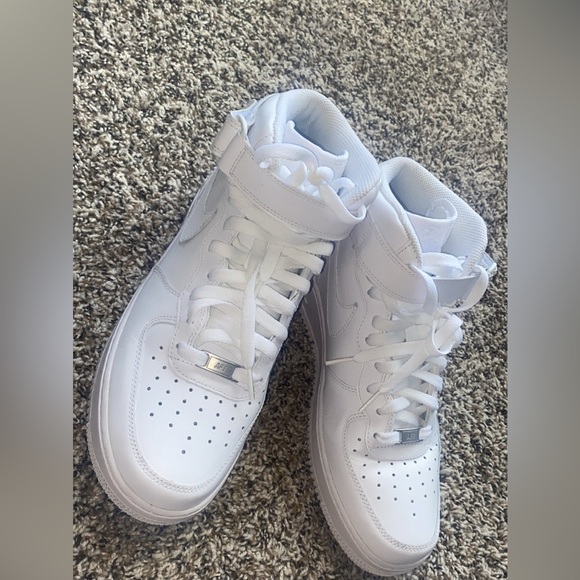 all white high top air force ones